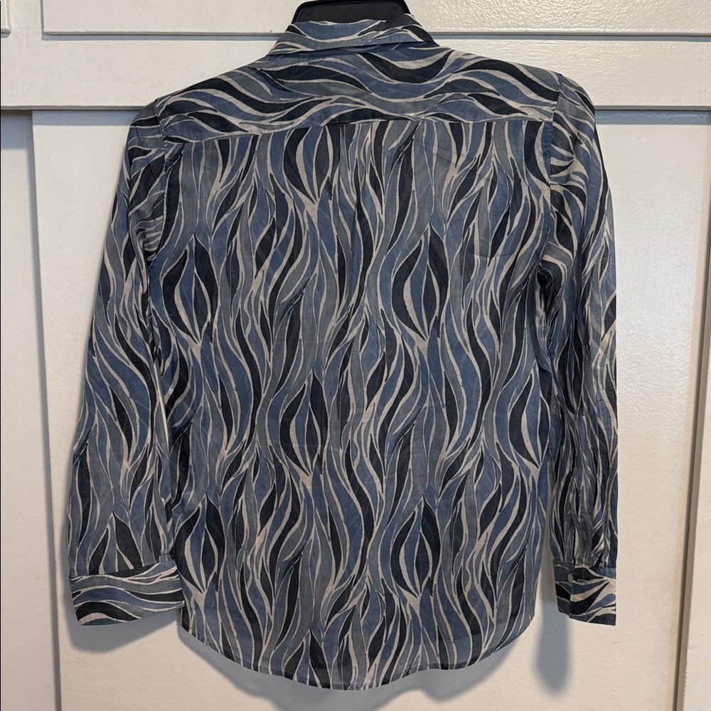 Hartford Blue and White Button Down Shirt - Picture 2 of 5